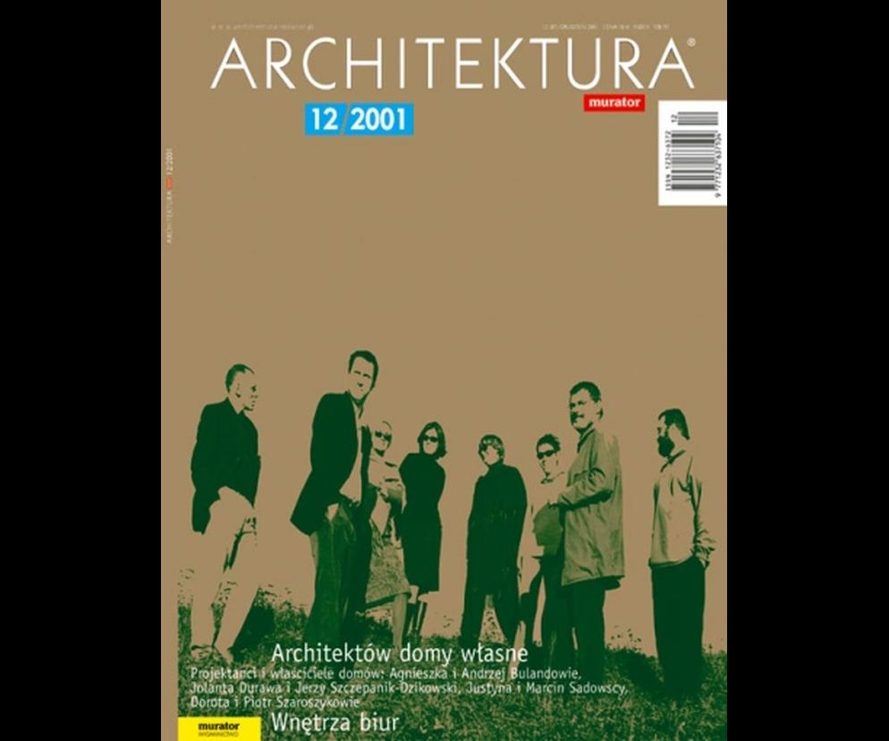 Okładka Miesięcznik Architektura 12/2001