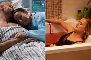 M jak miłość. Julia (Marta Chodorowska), Magda (Anna Mucha), Andrzej Budzyński (Krystian Wieczorek)