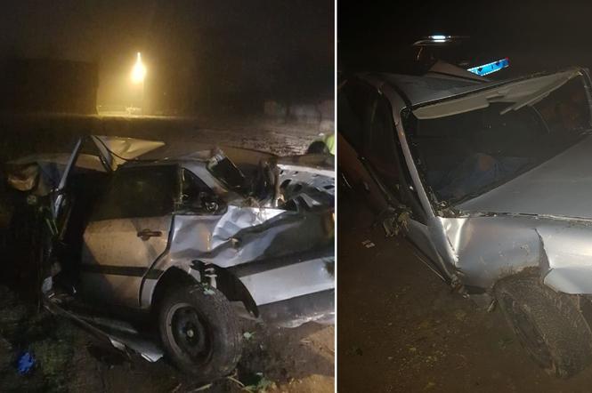 Koszmarny wypadek w Postękalicach pod Bełchatowem: 20-latek WYPADŁ z DACHUJĄCEGO auta. Był pijany