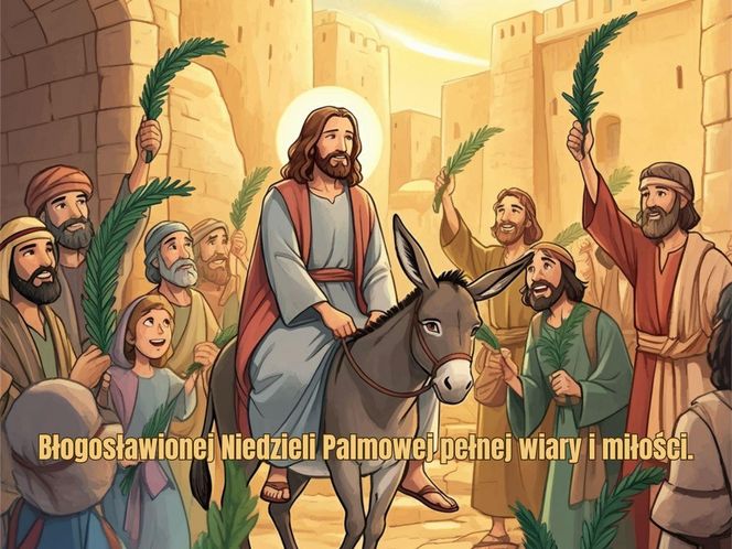 religijne kartki na Niedzielę Palmową