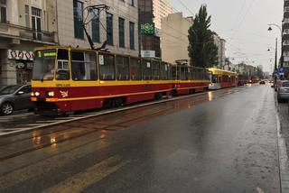 Krajobraz centrum Łodzi po burzy