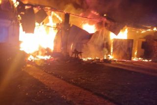 Pożar budynków w Kuźnicy Starej