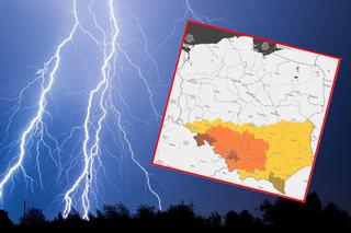 Burze z deszczem i gradem nad południową Polską. Żółte i pomarańczowe alerty pogodowe