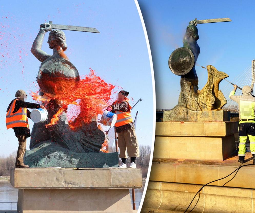 Zniszczyły pomnik Syrenki. Ich odpowiedź szokuje: „Nie chciałyśmy”. Urzędnicy planują czyszczenie monumentu