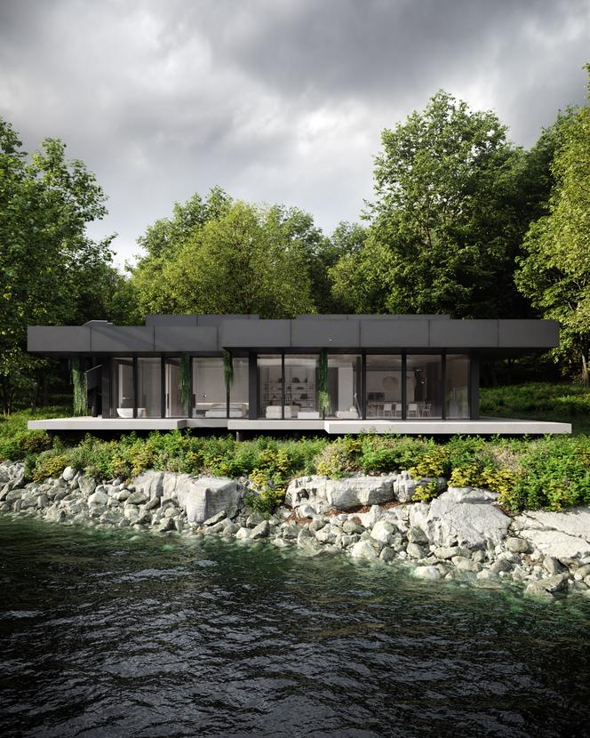 Organic Shelter: dom na brzegu jeziora