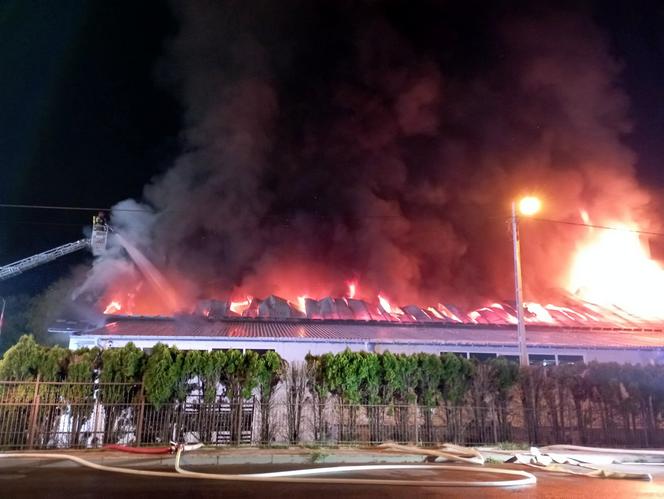 Potężny pożar hurtowni w Strażowie. W akcji brało udział ponad 100 strażaków 
