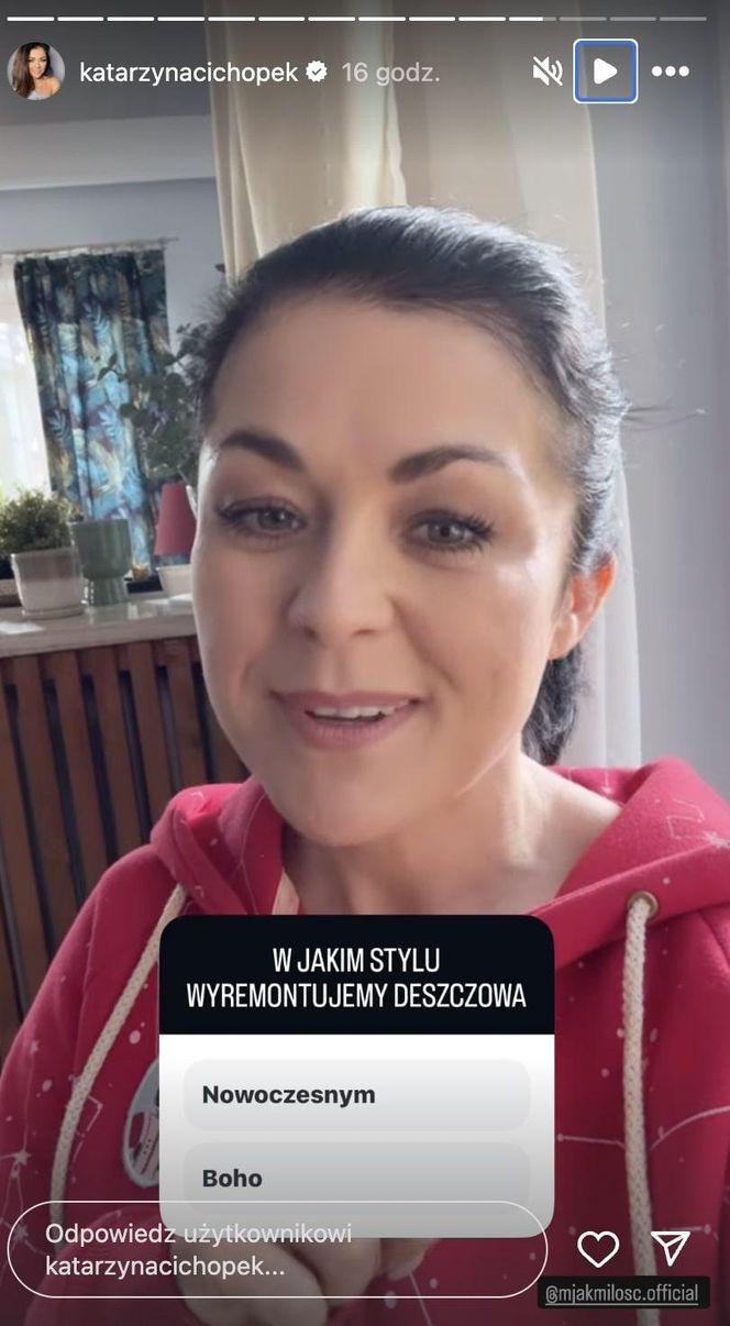 M jak miłość po wakacjach. Kinga (Katarzyna Cichopek) na planie