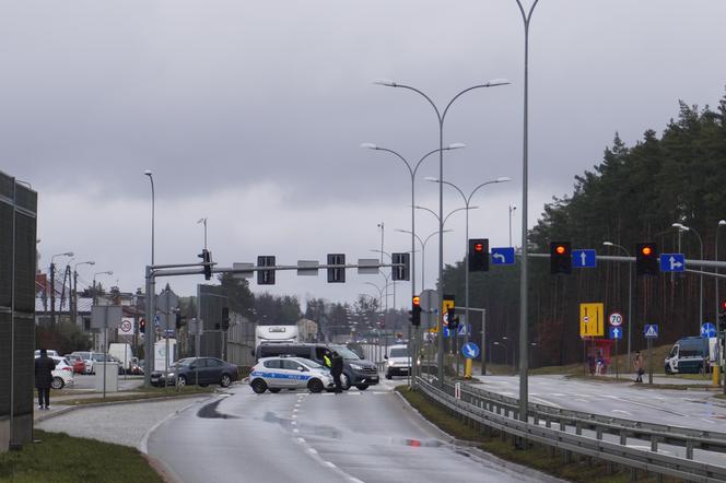 Protest rolników z 20 lutego. Blokada drogi obok Białegostoku