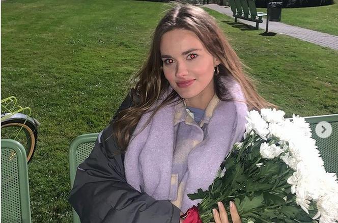Dominika Kachlik (Franka) na planie "M jak miłość"