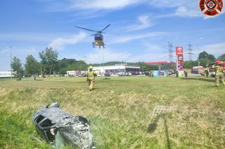 Straszny wypadek na A1 w Wieszowie. Kierowca się palił