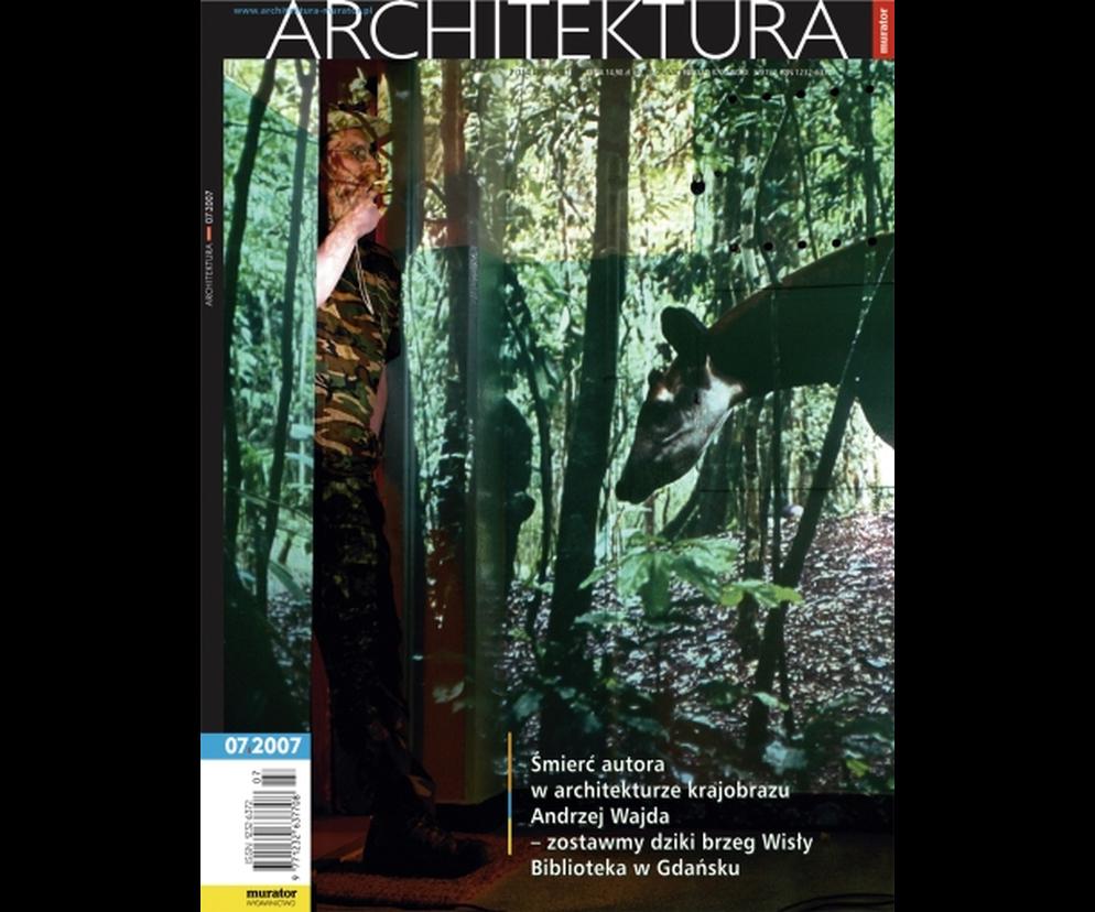Okładka Miesięcznik Architektura 07/2007