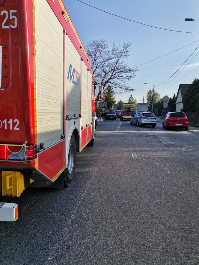 Wypadek na ulicy Malików w Kielcach. Samochód zderzył się z motocyklem (2)