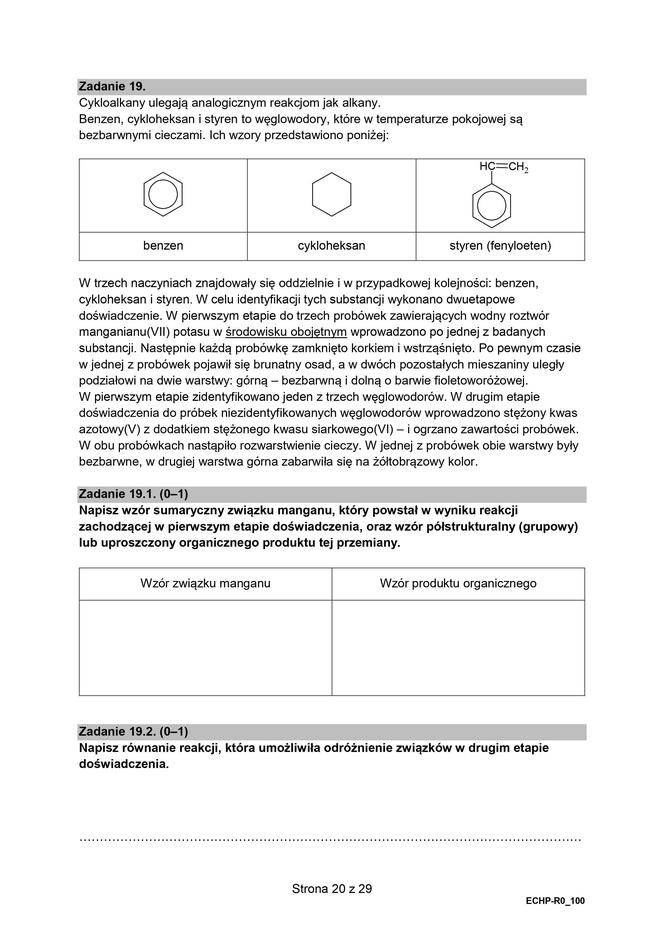 Matura 2024: chemia rozszerzona w formule 2015 - arkusze CKE i sugerowane odpowiedzi