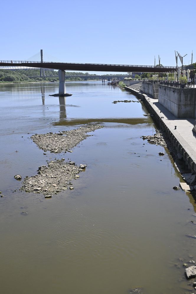 Niski stan wody w Wiśle