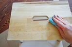 Taboret ze schodkiem IKEA w wersji decoupage