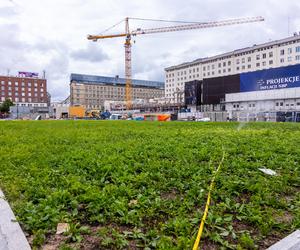 Parking podziemny pod placem Powstańców Warszawy w budowie