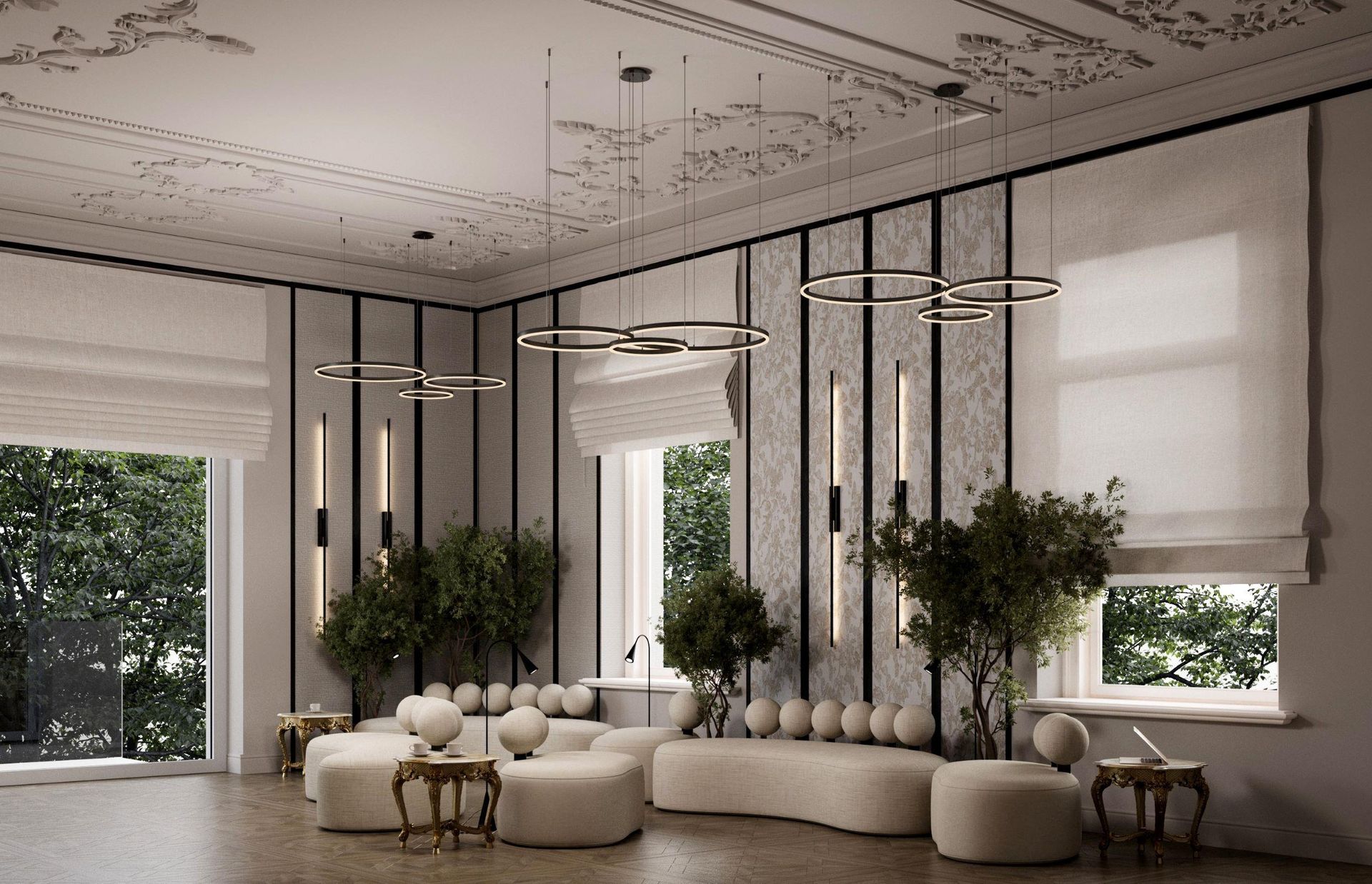 Adaptacja eklektycznego pałacu w Targoszynie inspirowana twórczością Christian Diora - projekt