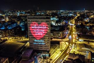 Wielkie Serce pojawiło sie na budynku Urzędu Miejskiego w Białymstoku