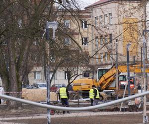 Roboty na Skwerze Ireny Sendlerowej w Kielcach