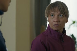 Barwy szczęścia, odcinek 3185. Majak (Łukasz Borkowski), Krystyna Szymańska (Agata Pruchniewska)