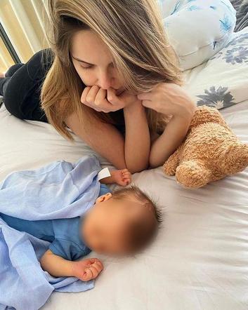 Laura Zielińska z synem
