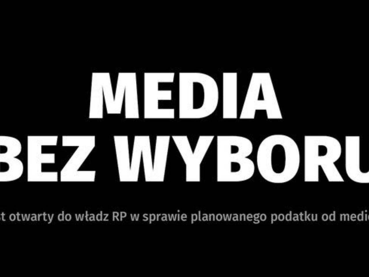 MEDIA BEZ WYBORU. List otwarty do władz Rzeczypospolitej Polskiej i liderów ugrupowań politycznych