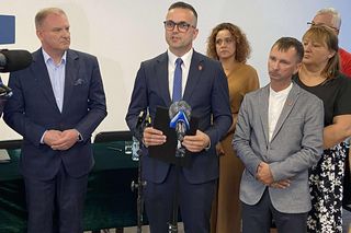 Konferencja wójta gminy Janów Podlaski ws. referendum dotyczącego jego odwołania