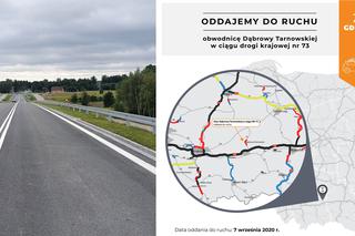 Obwodnica Dąbrowy Tarnowskiej w ciągu DK73 otwarta dla kierowców