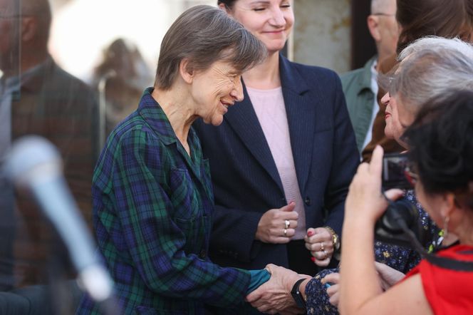 Jadwiga Jankowska-Cieślak odsłoniła swoją gwiazdę na Piotrkowskiej. "To ogromny zaszczyt" 