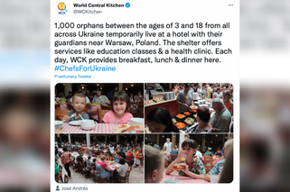 1 tys. dzieci z Ukrainy pod Warszawą. Wyjątkowa akcja hiszpańskiego kucharza