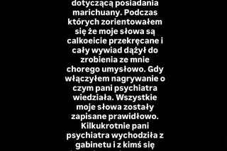 Syn Zenka znów szokuje! Ostra relacja z gabinetu psychiatrycznego