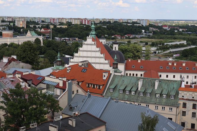 Panorama Lublina z najwyższego punktu widokowego w mieście - Wieży Trynitarskiej
