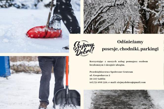 Lublin - firma osób bezdomnych przyjmie zlecenie odśnieżania