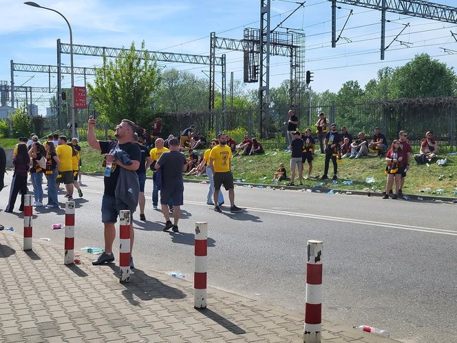 Kibice na meczu Pogoń - Legia