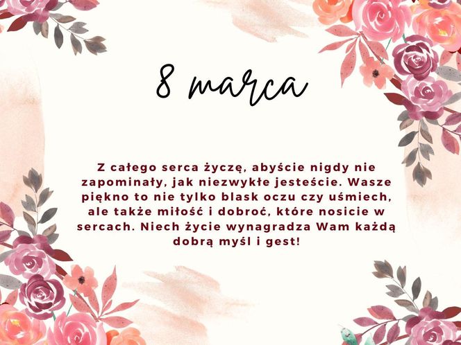 Dzień Kobiet życzenia na 8 marca
