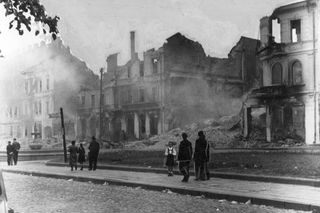 Białystok zniszczony po II wojnie światowej