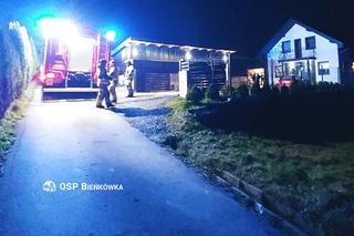 Koszmarny wypadek w czasie naprawy zbiornika CO pod Suchą Beskidzką! Mężczyzna poparzony wskutek wybuchu [ZDJĘCIA]