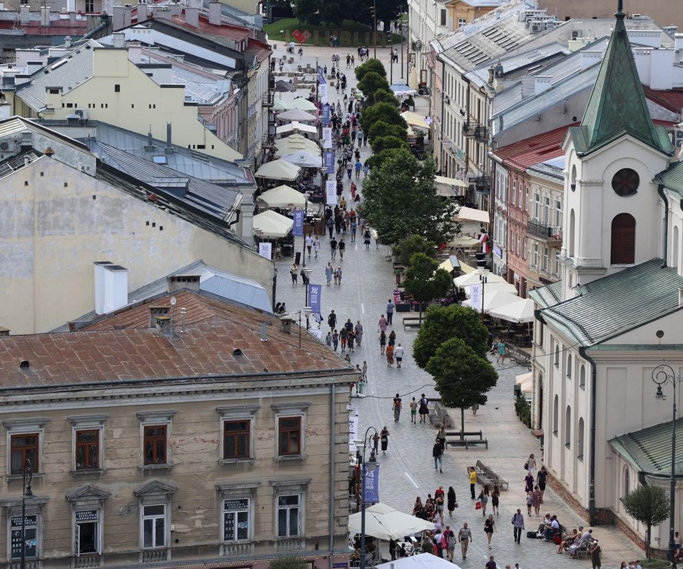 Panorama Lublina z najwyższego punktu widokowego w mieście - Wieży Trynitarskiej