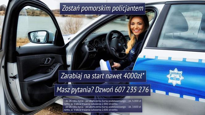 Wstąp w szeregi Pomorskiej Policji! Na chętnych czeka pół tysiąca wakatów