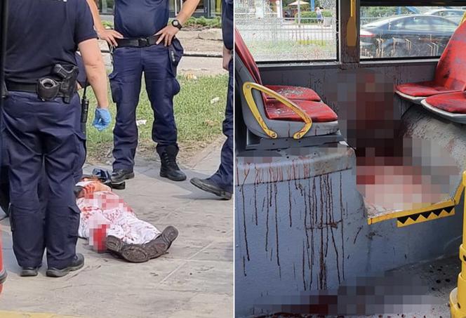 Krwawa rzeźnia w miejskim autobusie na warszawskim Targówku. 18-latka wpadła w dziki szał