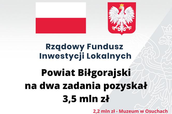 3,5 miliona złotych dla powiatu biłgorajskiego