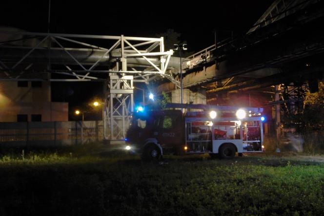Bytom: Pożar  elektrociepłowni Szombierki. Spłonął zabytkowy taśmociąg