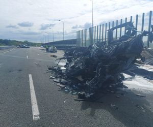 Śmiertelny wypadek na autostradzie A4 w Zabrzu. Droga jest zupełnie zablokowana