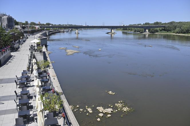 Niski stan wody w Wiśle