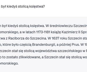 Chat GPT o Szczecinie 