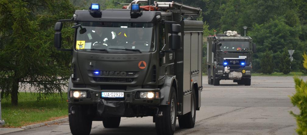 Pożar na lotnisku w Balicach pod Krakowem