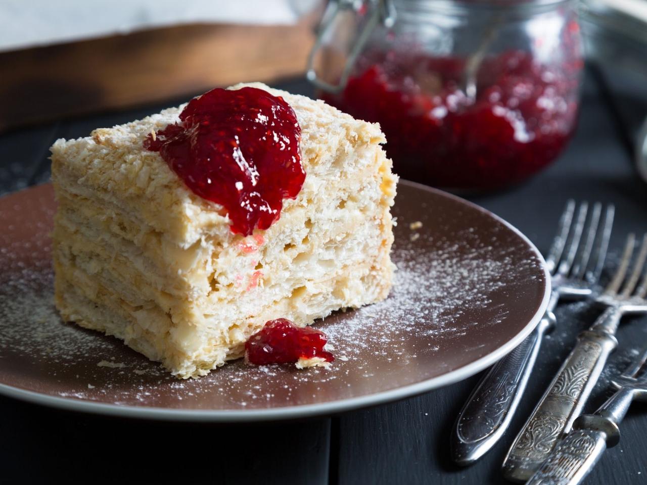 Błyskawiczna napoleonka wiśniowa