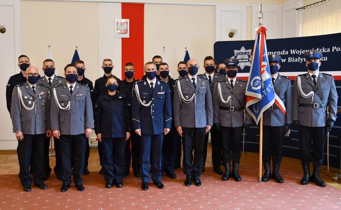Podlaska policja ma nowych funkcjonariuszy. Złożyli uroczyste ślubowanie [ZDJĘCIA]
