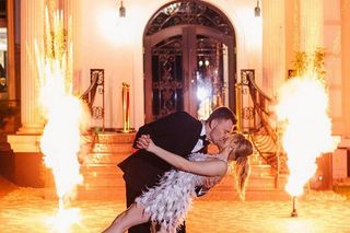 Łukasz Schreiber z żoną Weroniką