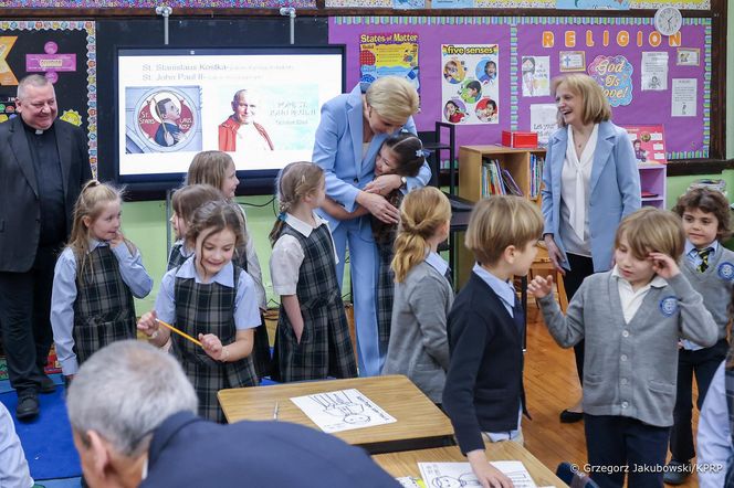 Małżonka Prezydenta Agata Kornhauser–Duda odwiedziła Akademię Katolicką św. Stanisława Kostki w Nowym Jorku
